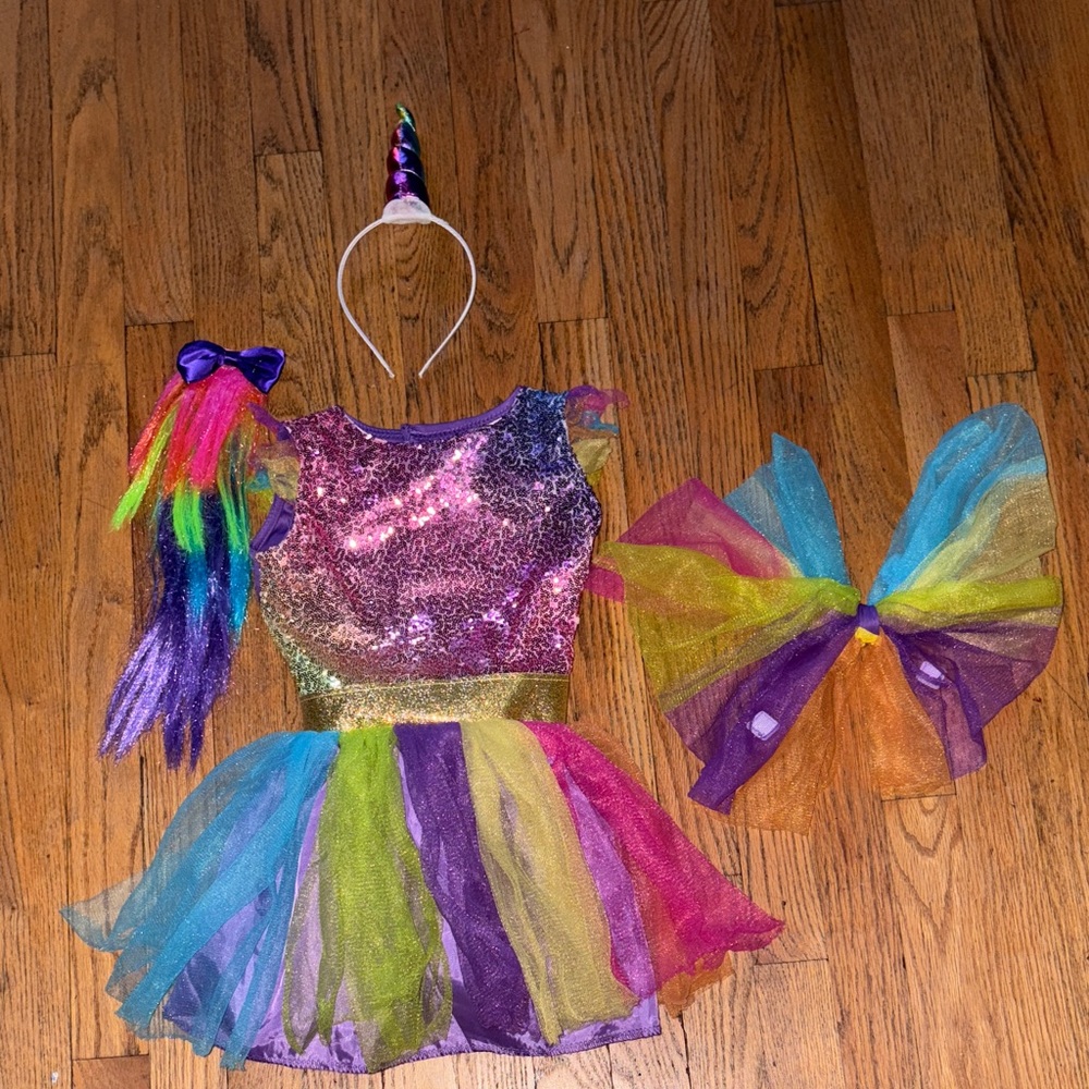 Rainbow Unicorn Kids Costume